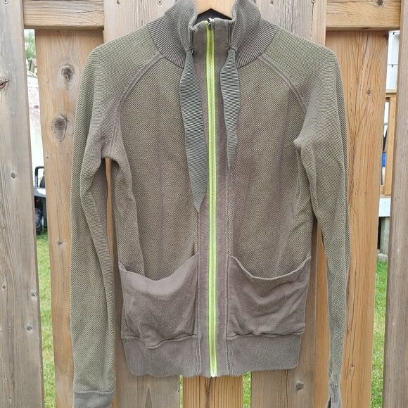 Lululemon Post Savasana Jacket - Fatigue Green / Antidote Jacket Size 10 - Picture 3 of 9